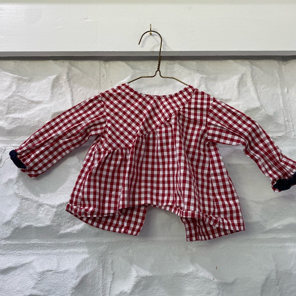 Zara baby girl 6-9 months plaid shirt